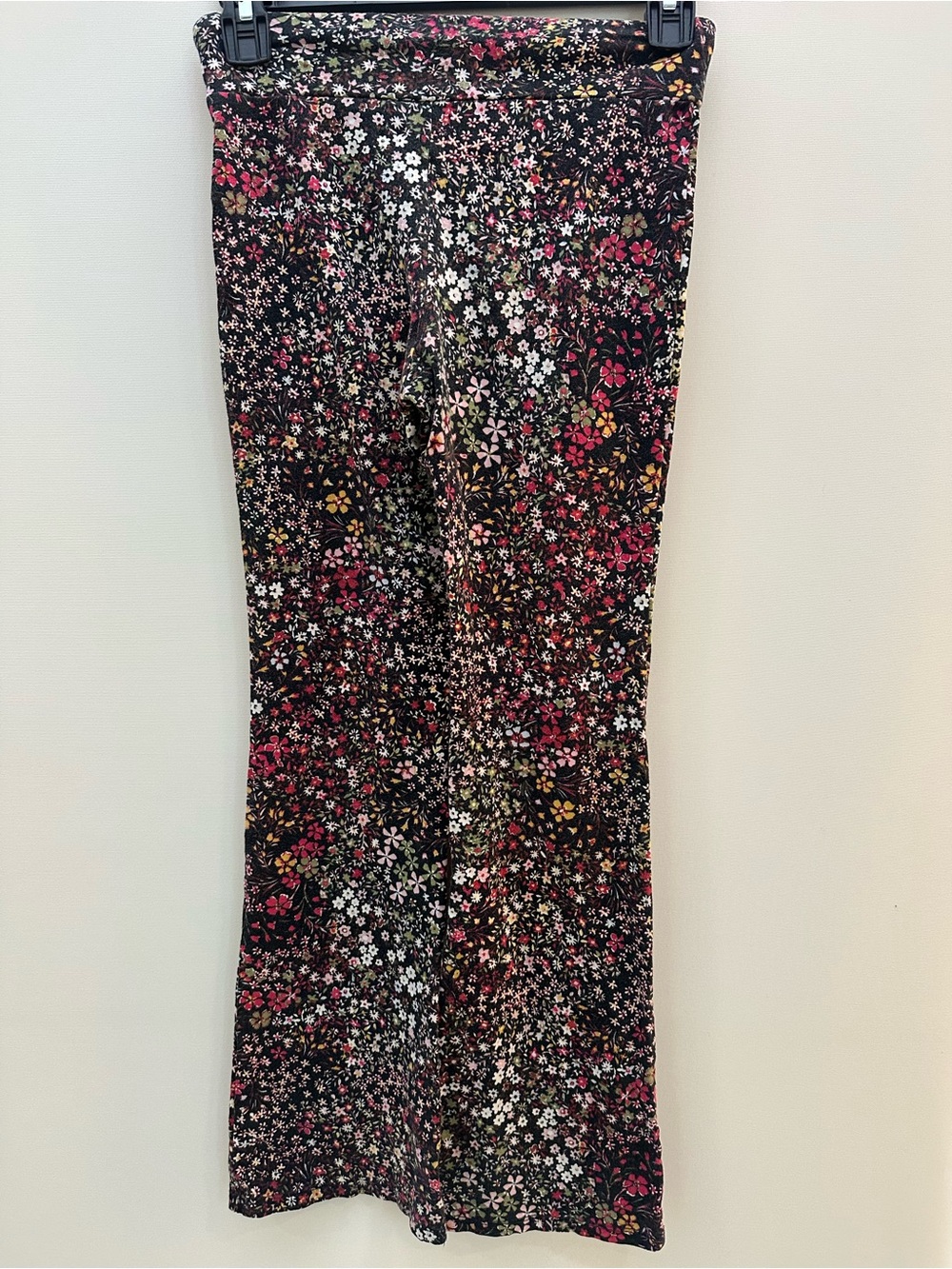 GAP Black Floral flare leggings with Pink, White & Yellow Flowers